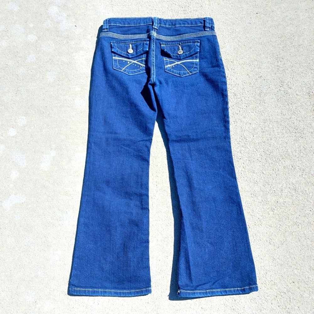 Gap Denim Girls Blue Jeans Bootcut Size 10 Plus - Picture 4 of 5